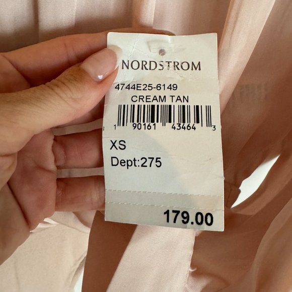 Paige Satin Sevilla Bodysuit in Cream Tan Size XS NWT - Picture 6 of 6